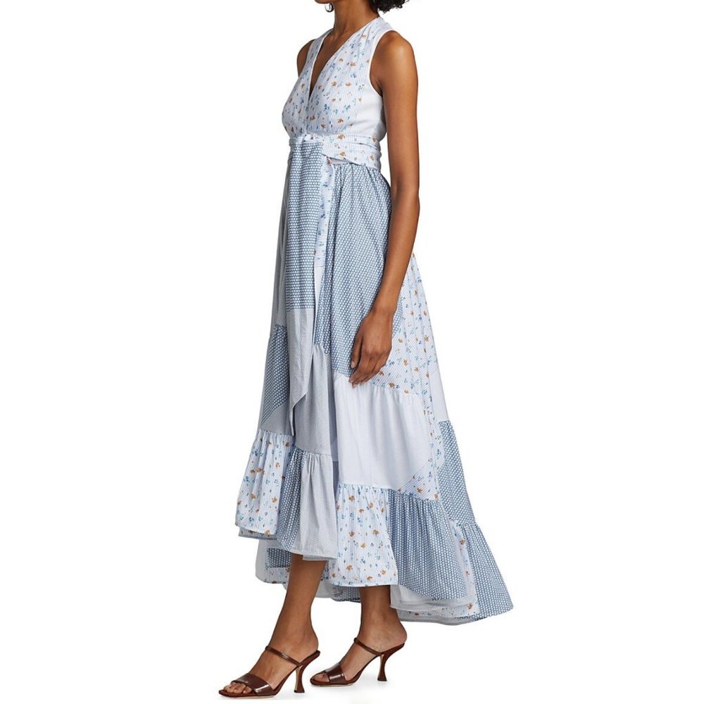 Silvia Tcherassi Harmony Patch Work Midi Dress Si… - image 3